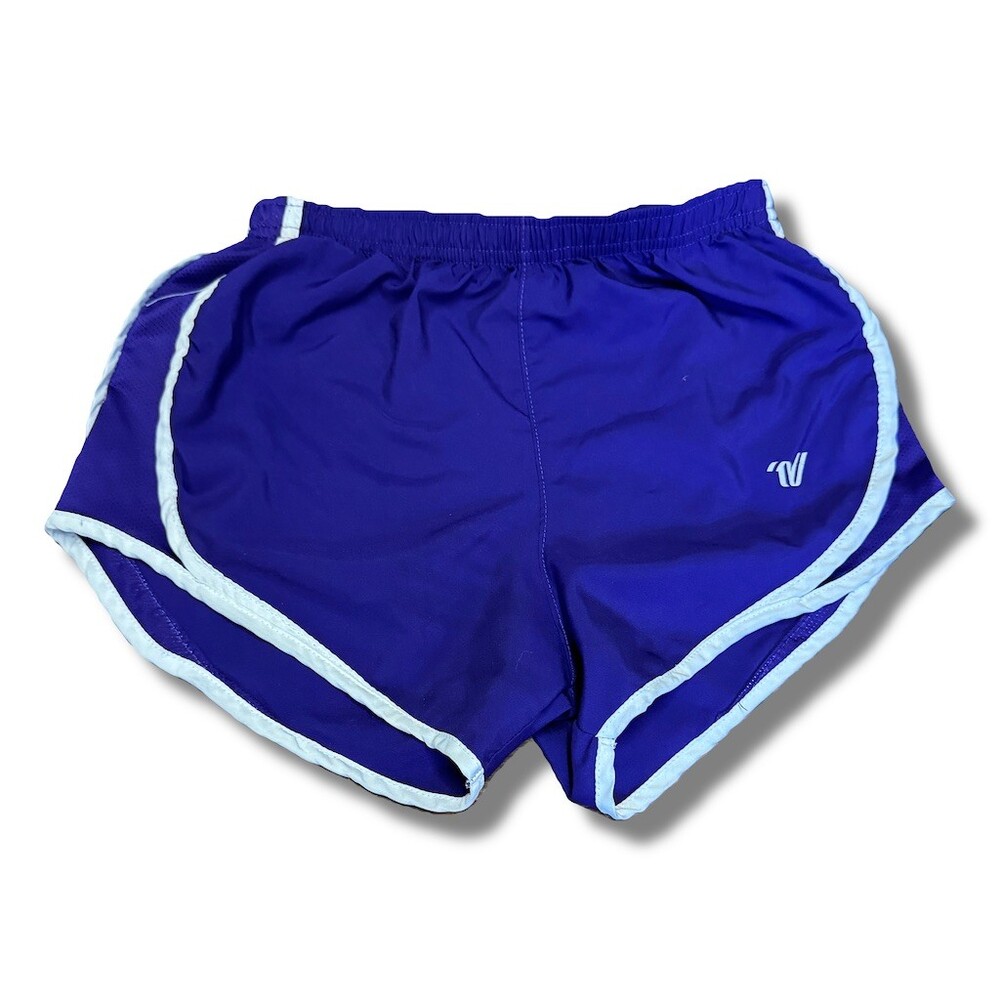 Varsity Spirit Shorts Womens XS Purple White Trim Built-In Liner Cheer Run